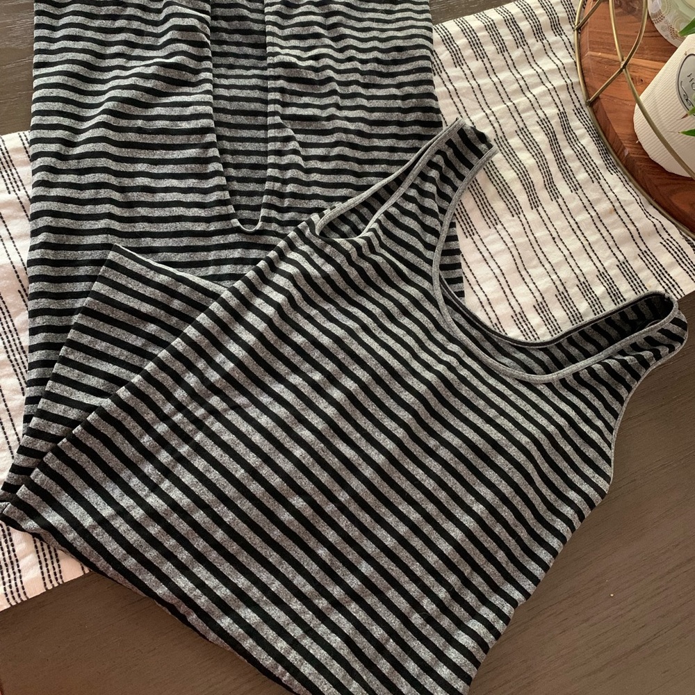 Micro strip maxi dress  0S